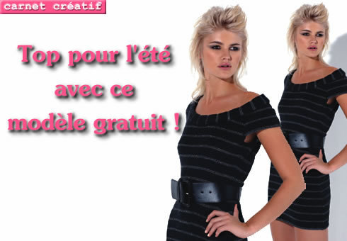 robe tunique décolletée en jersey - explications gratuites