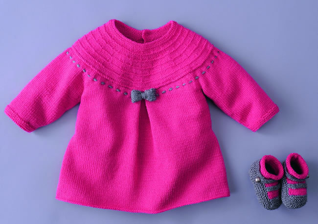 tricoter une robe pour bebe
