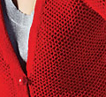> zoom gilet point alvéolé à tricoter