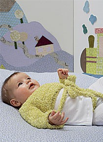 tricot expliqué :<br>cache-coeur noué