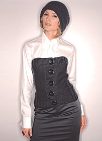 tricot expliqu� : bustier et bonnet