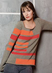 pull rayures jacquard
