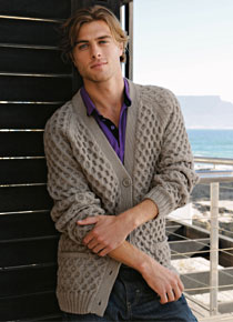 gilet raglan nid d'abeille