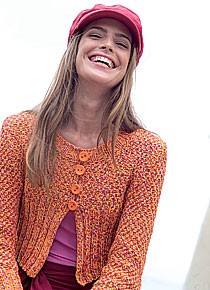 modèle expliqué :<br>gilet court à tricoter