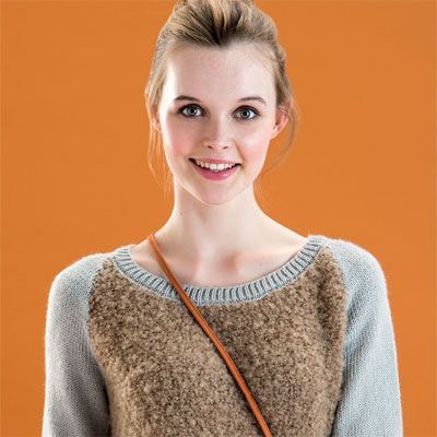 Modèle expliqué gratuit : pull raglan bi-matière. Modèle expliqué gratuit : pull raglan bi-matière.