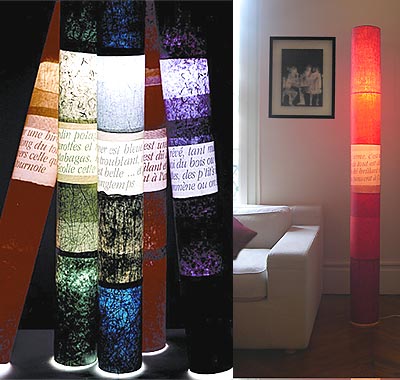 lampes 'des mots et des couleurs' - anne-marie zahar lampes 'des mots et des couleurs' - anne-marie zahar