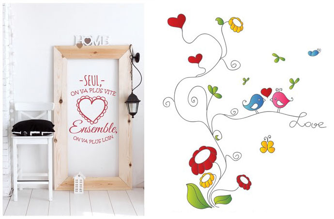 Couleur rouge : décor mural tenstickers.fr Couleur rouge : décor mural tenstickers.fr