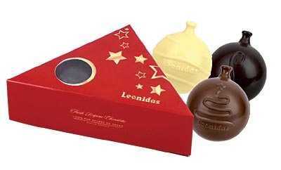 3 boules en chocolat Leonidas