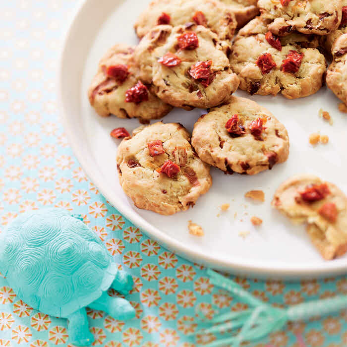 Cookies d’Endives, fromage de comté et tomates séchées