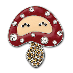 Broche champignon Swarovski