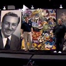 Le portrait de Walt Disney réalisé en briques LEGO Le portrait de Walt Disney réalisé en briques LEGO