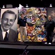 Le portrait de Walt Disney réalisé en briques LEGO