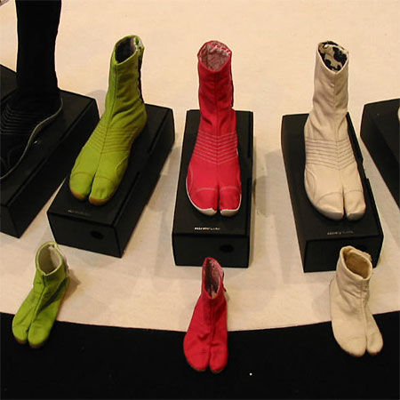 chaussons japonais ou tabi shoes de la marque Assaboots (D.R.) chaussons japonais ou tabi shoes de la marque Assaboots (D.R.)
