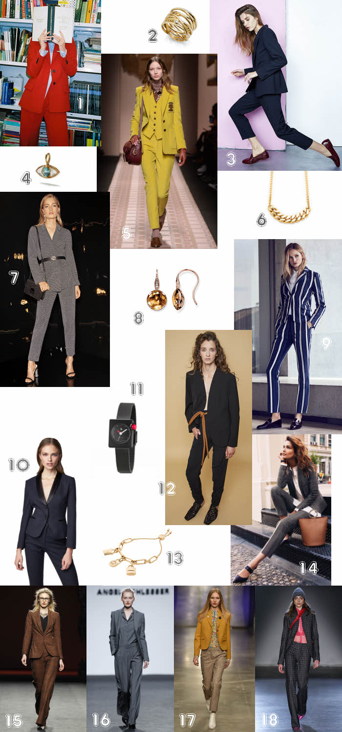 Sélection d'ensemble veste + pantalon au féminin - Tendance automne-hiver 2017-2018. Sélection d'ensemble veste + pantalon au féminin - Tendance automne-hiver 2017-2018.