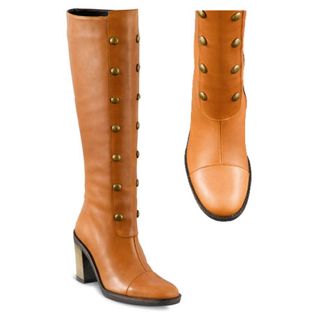 Bottes Duo en cuir tanné caramel