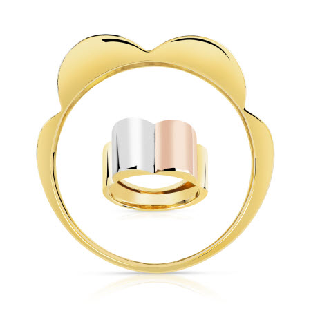 Cadeau thème DESIGN - Bague en or 3 tons Murat. Cadeau thème DESIGN - Bague en or 3 tons Murat.