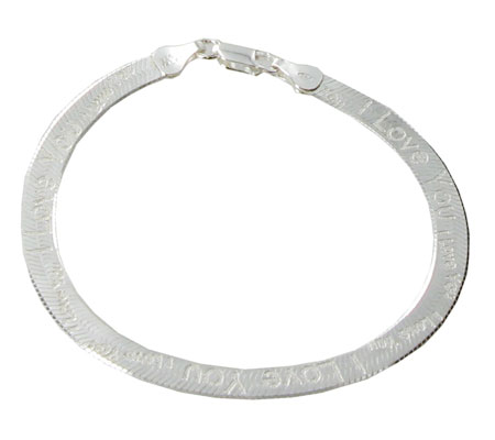 Bracelet en argent 'I Love You' Articles de Paris Bracelet en argent 'I Love You' Articles de Paris