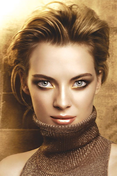 Maquillage 'Nude' Palazzo d'Oro de Clarins par Thibault Vabre Maquillage 'Nude' Palazzo d'Oro de Clarins par Thibault Vabre