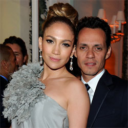 Jennifer Lopez et son mari Marc Antony à la soirée organisée par Vanity Fair et Gucci