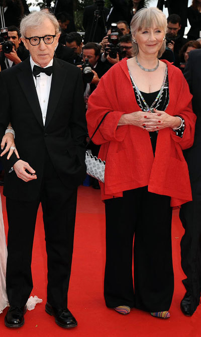 Woody Allen et l'actrice Gemma Jones au Festival de Cannes 2010