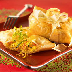 Couscous parfumé et ses petits légumes façon pastilla Couscous parfumé et ses petits légumes façon pastilla