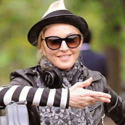 Madonna à Central Park en Thierry Lasry pour W.E.