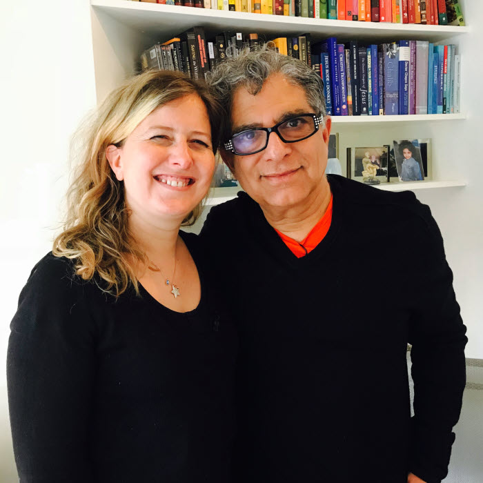 Christelle Crosnier  et le docteur Deepak Chopra.