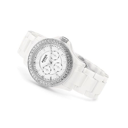 Montre Fossil en polycarbonate façon nacre Montre Fossil en polycarbonate façon nacre