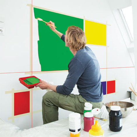 Peinture en colorblocks avec le Quigo de Bosch