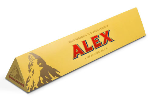 Cadeau LETTRE n° 11 - Toblerone personnalisé