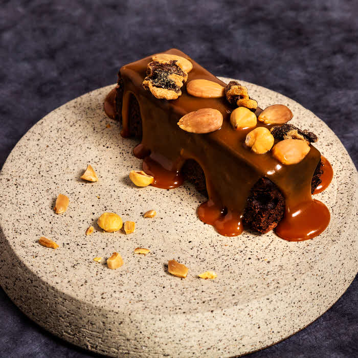 Recette de chef : brownie au chocolat et caramel demi sel