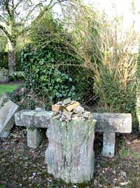 Tas de cailloux posés autour du Prieuré Saint Ortaire Tas de cailloux posés autour du Prieuré Saint Ortaire