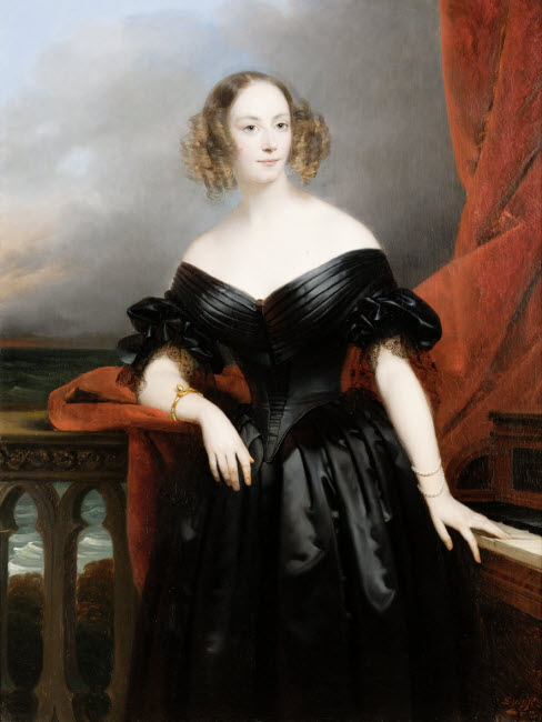 Portrait de Mme Rampal par Claude-Marie Dubufe (av1864) - Musée des Beaux-arts de Rouen.