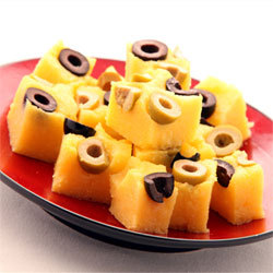 recette de la Polenta aux Olives d’Espagne © Pierre Olivier recette de la Polenta aux Olives d’Espagne © Pierre Olivier