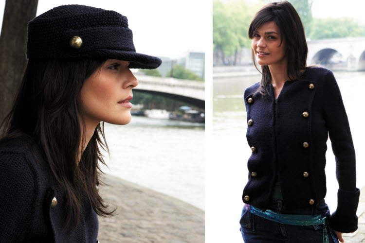 DIY - Gilet marin et casquette à visière © PHILDAR. DIY - Gilet marin et casquette à visière © PHILDAR.