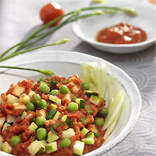 Recette panzanella toscane à la pulpe de tomate - photo : François Bertram