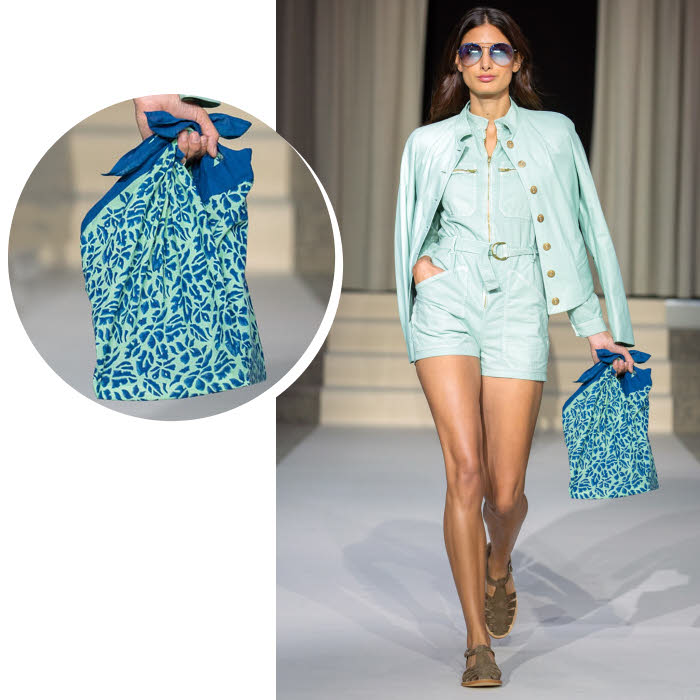 Sac foulard Agnès B. - Collection printemps-été 2019. Sac foulard Agnès B. - Collection printemps-été 2019.
