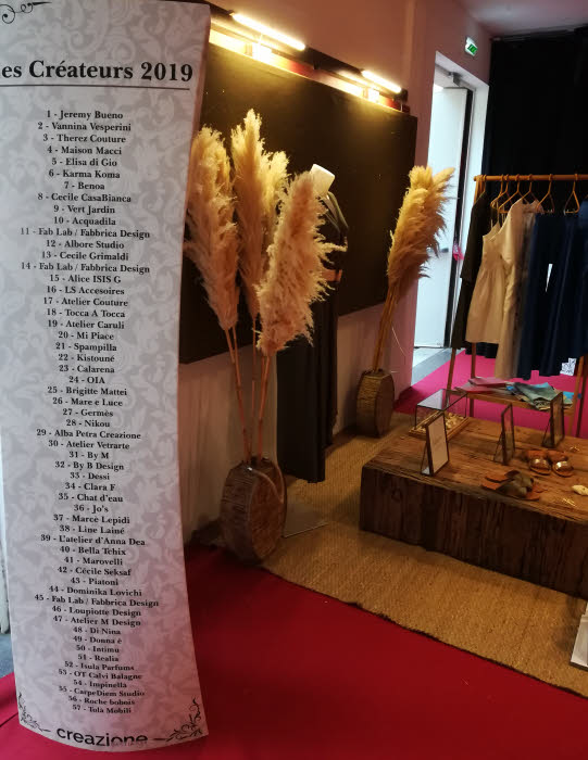 Liste des créateurs corses présents au Festival Creazione 2019. © ABCfeminin.com. Liste des créateurs corses présents au Festival Creazione 2019. © ABCfeminin.com.