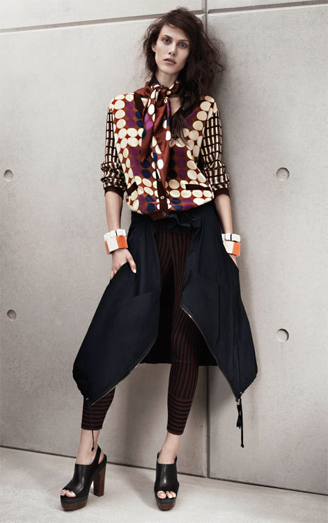 Cardigan, leggings, parka Marni chez H&M