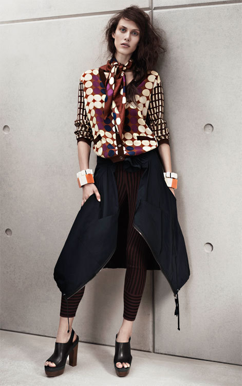 Cardigan, leggings, parka Marni chez H&M Cardigan, leggings, parka Marni chez H&M