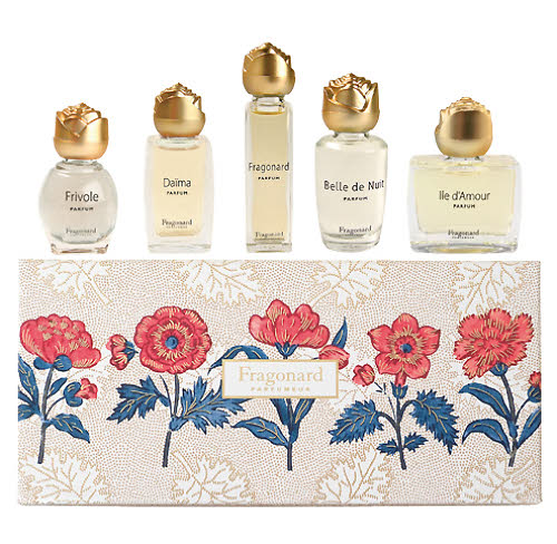 Le coffret de 5 miniatures de parfum Fragonard