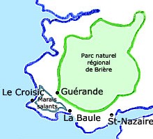 Situation géographique de La Baule
