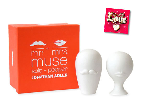 Salière et poivrier Mr & Mrs - Design Jonathan Adler Salière et poivrier Mr & Mrs - Design Jonathan Adler
