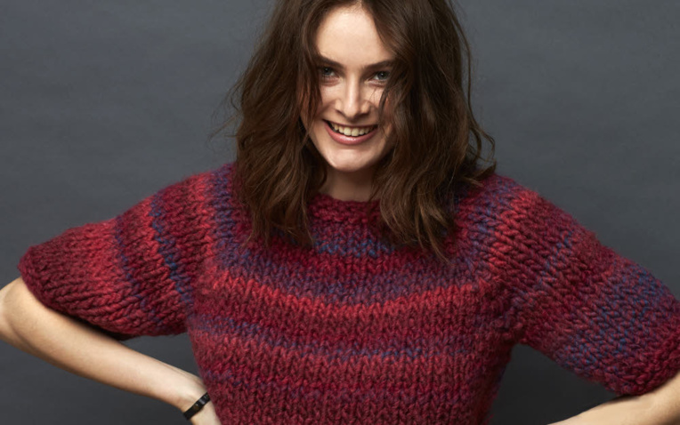 MODELE EXPLIQUE - Pull douillet et lumineux au point mousse © Plassard. MODELE EXPLIQUE - Pull douillet et lumineux au point mousse © Plassard.