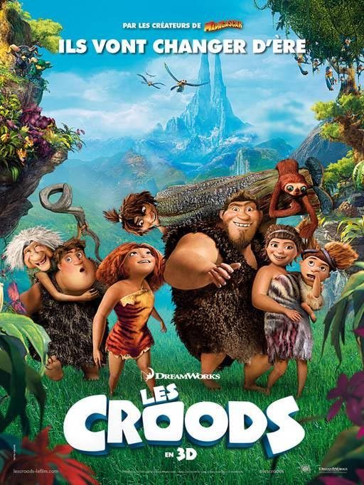 Les CROODS, dessin animé en 3D : l'affiche