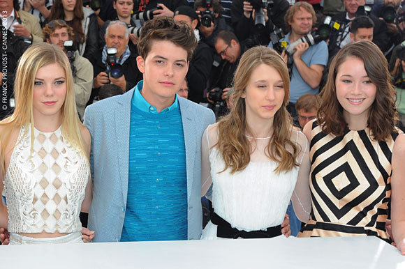 Claire Julien, Israël Broussard, Taissa Fariga et Katie Chang, acteurs du film 'The bling ring' de Sofia Coppola