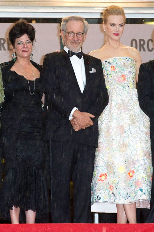 Steven Spielberg entouré de Nicole Kidman et de la réalisatrice Lynne Ramsay au Festival de Cannes 2013