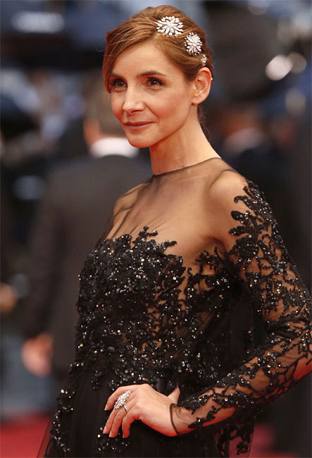 Clotilde Courau sur le marches du 66ème Festival de Cannes