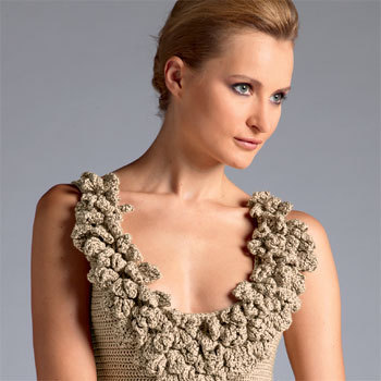 Robe tricot-crochet style couture - Création Bergère de France Robe tricot-crochet style couture - Création Bergère de France