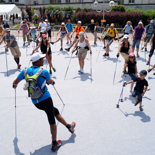 Entraînement pour l'Euro Nordik Walk © Photo Adrien Espinosa